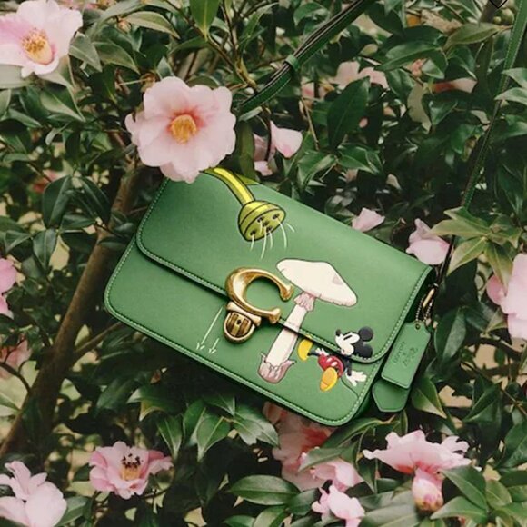 Disney X Coach Studio Shoulder Bag with Mickey Mouse & Watering Can - Picture 1 of 16